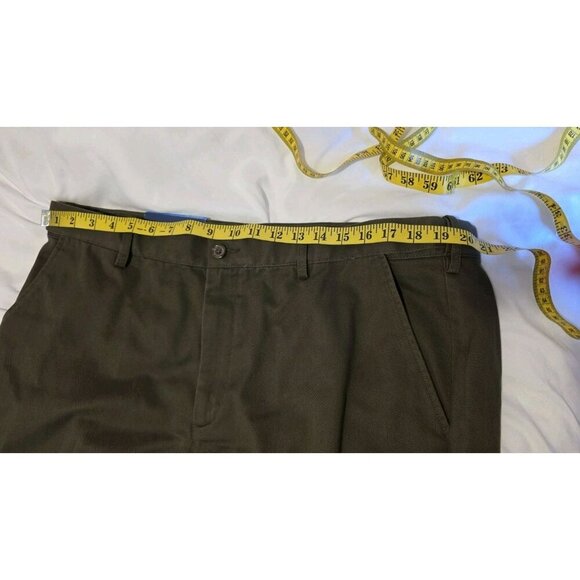 Croft & Barrow Pants Men 38x30 Brown Flat Front Professional Office Mistag As 44 - Picture 6 of 14